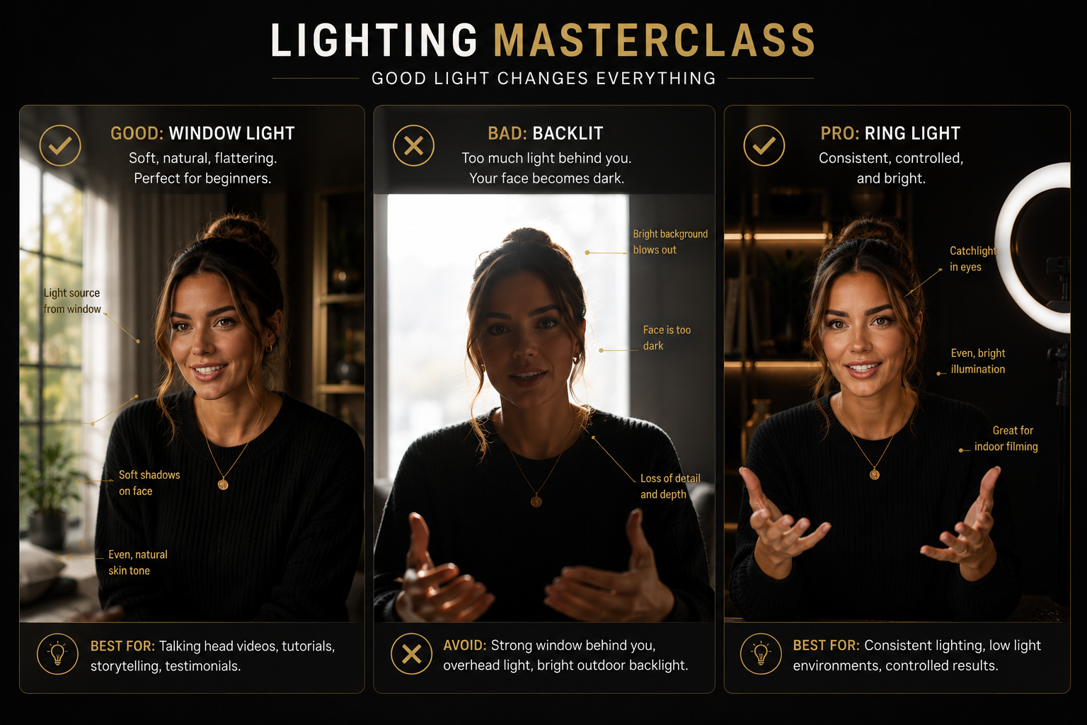 Best natural window lighting setup