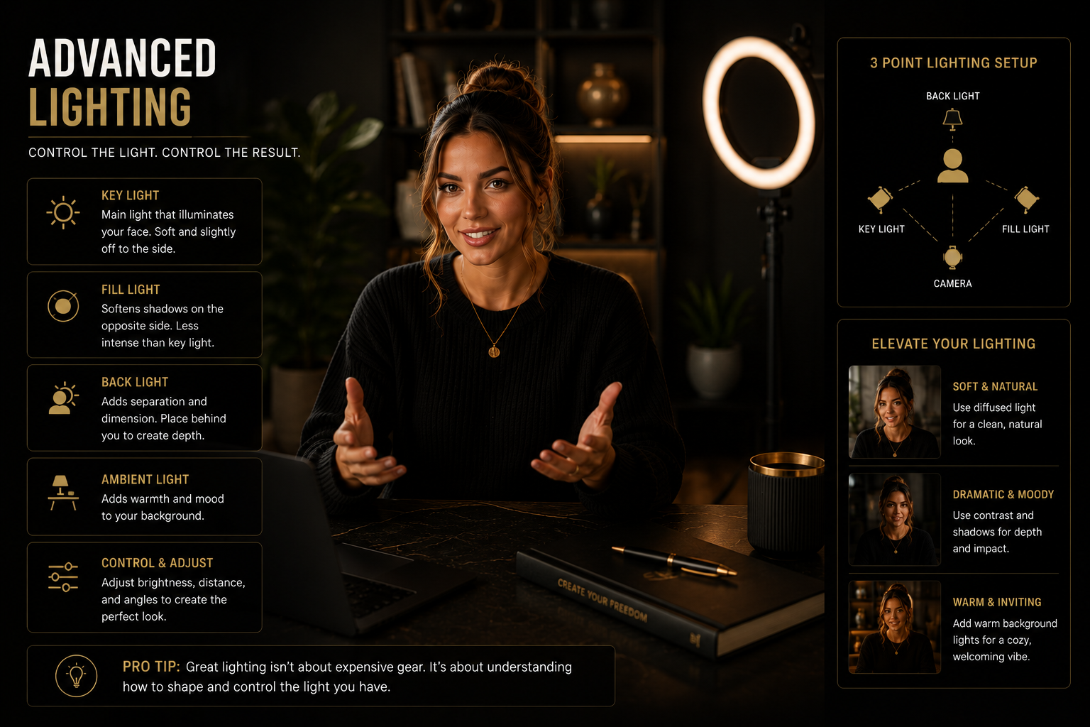 Advanced creator lighting setup