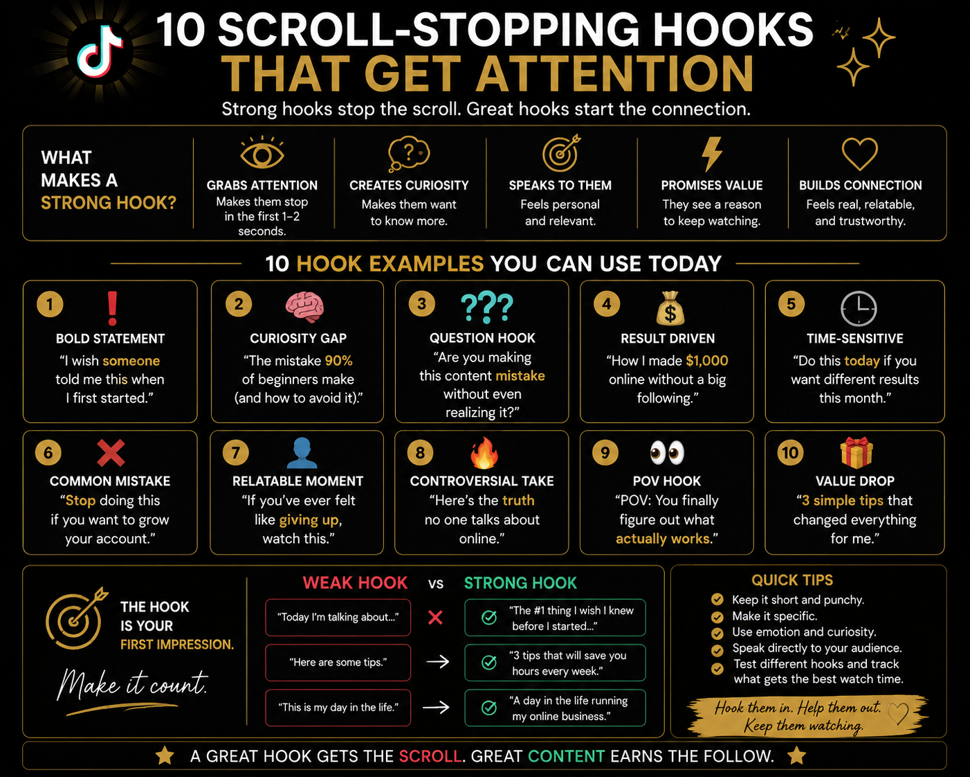 TikTok Day 4 Scroll Stopping Hook Examples