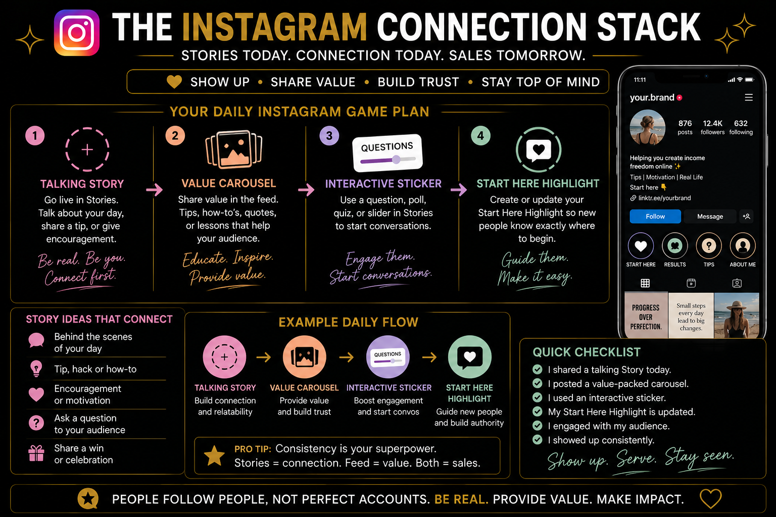 Instagram Day 6 Connection Stack