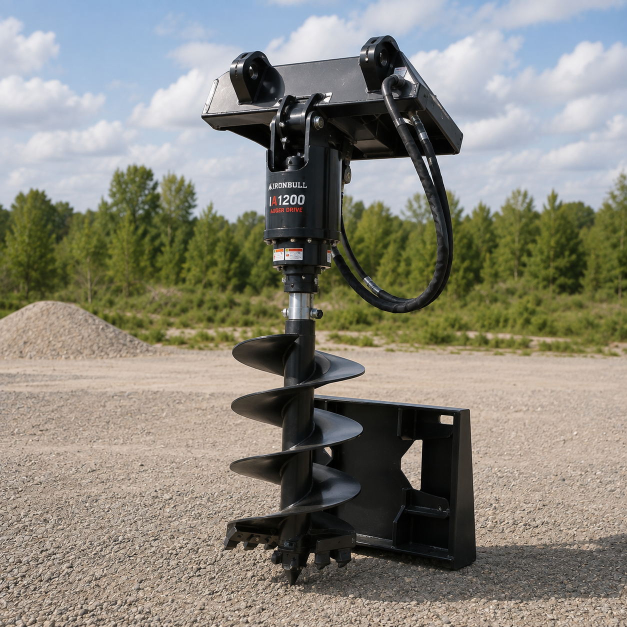 Skid steer auger attachment